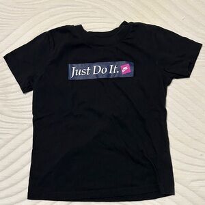 Nike Kids Black Tee with Just Do It Logo